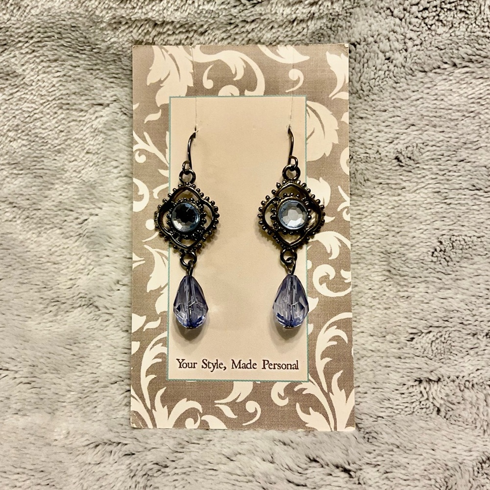 Elegant Blue Drop Earrings